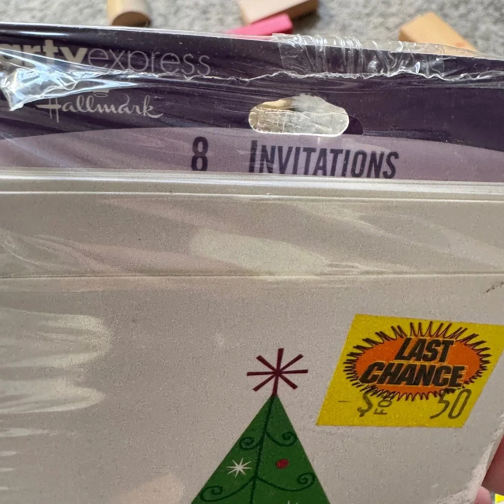 Hallmark Party Express Christmas Invitations Tis the Season Tree 2 Packs of 8